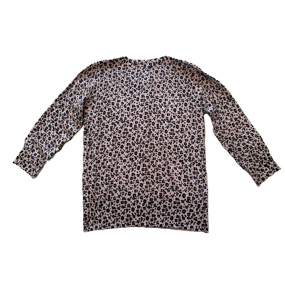 Premise Sweater Womens M Medium Lavender Snap Up Animal Print Spotted Cardigan - Picture 3 of 14